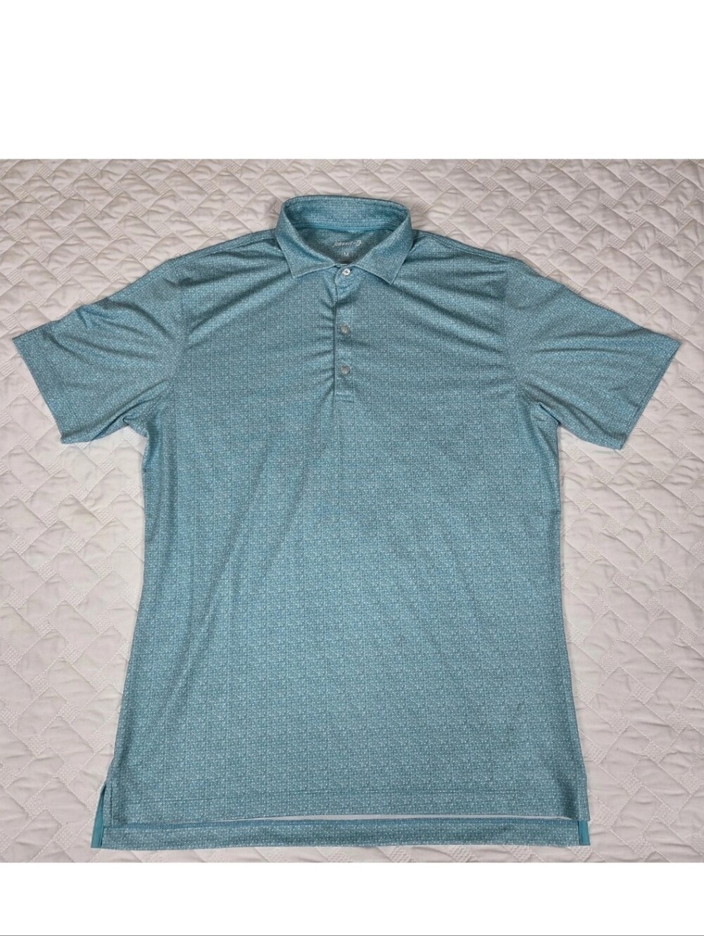 Johnnie O  Performance Golf Shirt Size Blue UPF 50 Sun Protection Medium